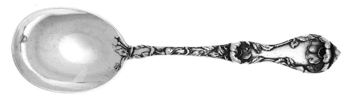 Les Cinq Fleurs (Sterling, 1900, No Monos) Small Short Handle Chocolate Spoon by Reed & Barton-1