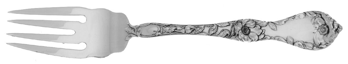 Les Cinq Fleurs (Sterling, 1900, No Monos) Small Individual Solid Fish/Salad Fork by Reed & Barton-1