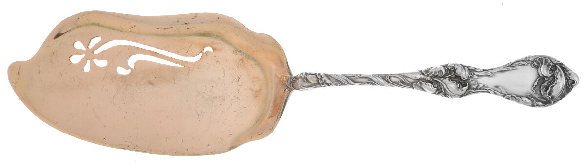 Les Cinq Fleurs (Sterling, 1900, No Monos) Small Solid Ice Cream Server by Reed & Barton-1