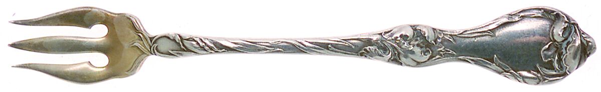 Les Cinq Fleurs (Sterling, 1900, No Monos) Oyster Fork by Reed & Barton-1