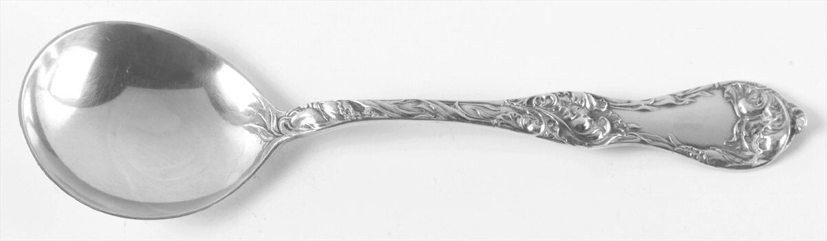 Les Cinq Fleurs (Sterling, 1900, No Monos) Round Bowl Soup Spoon (Bouillon) by Reed & Barton-1