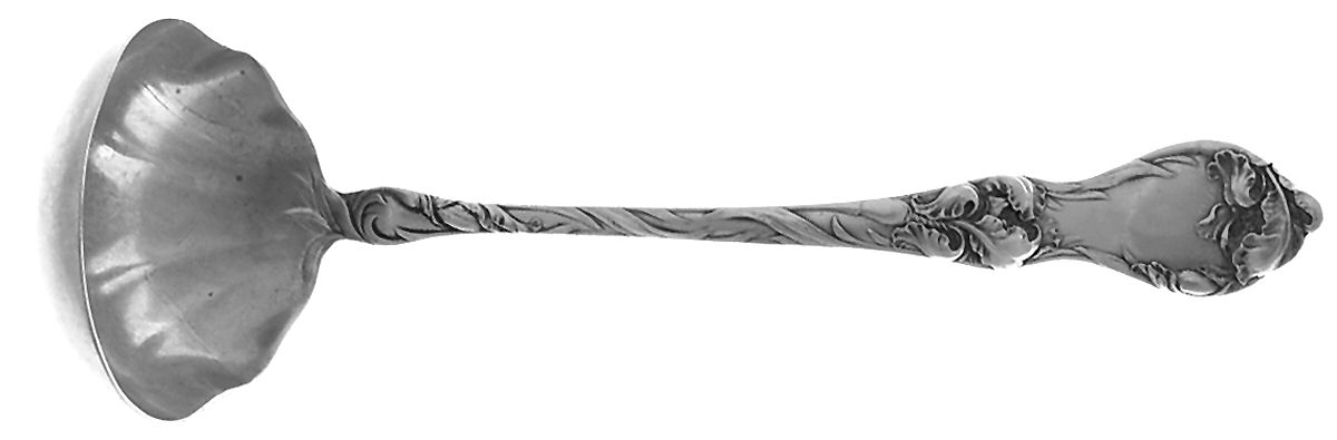 Les Cinq Fleurs (Sterling, 1900, No Monos) Solid Gravy Ladle by Reed & Barton-1