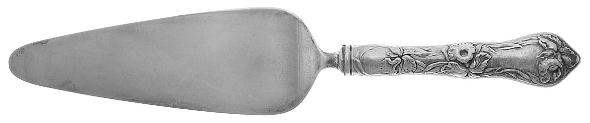 Les Cinq Fleurs (Sterling, 1900, No Monos) Hollow Handle Pie Server, Sterling Blade by Reed & Barton-1