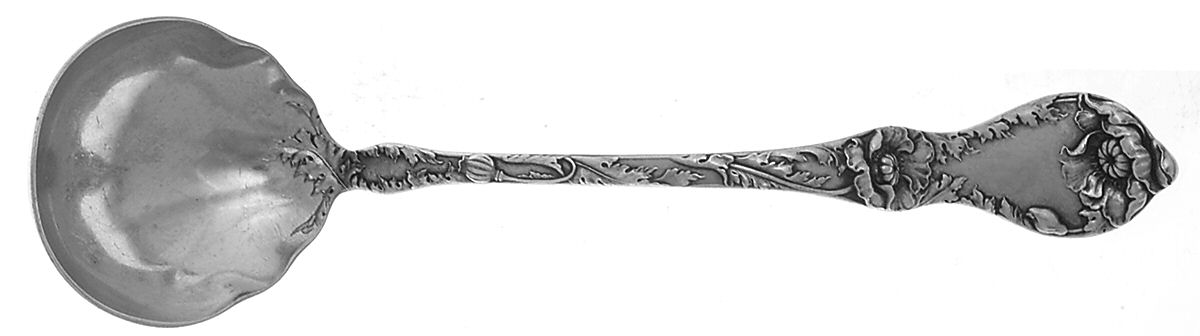 Les Cinq Fleurs (Sterling, 1900, No Monos) Solid Piece Cream Ladle by Reed & Barton-1