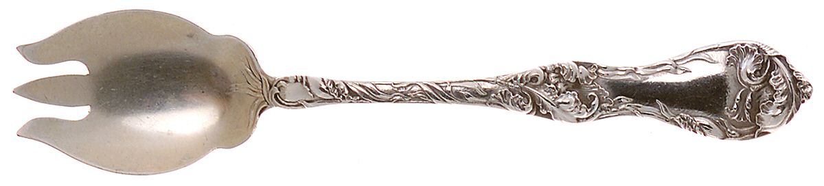 Les Cinq Fleurs (Sterling, 1900, No Monos) Ice Cream Fork by Reed & Barton-1