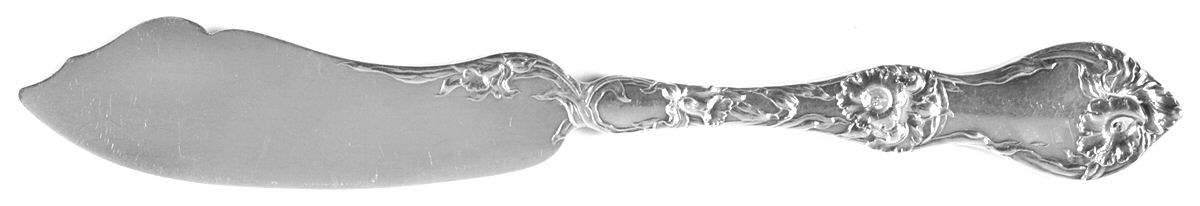 Les Cinq Fleurs (Sterling, 1900, No Monos) Small Individual Solid Fish Knife by Reed & Barton-1