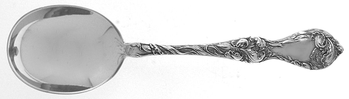 Les Cinq Fleurs (Sterling, 1900, No Monos) Small Short Handle Chocolate Spoon by Reed & Barton-1
