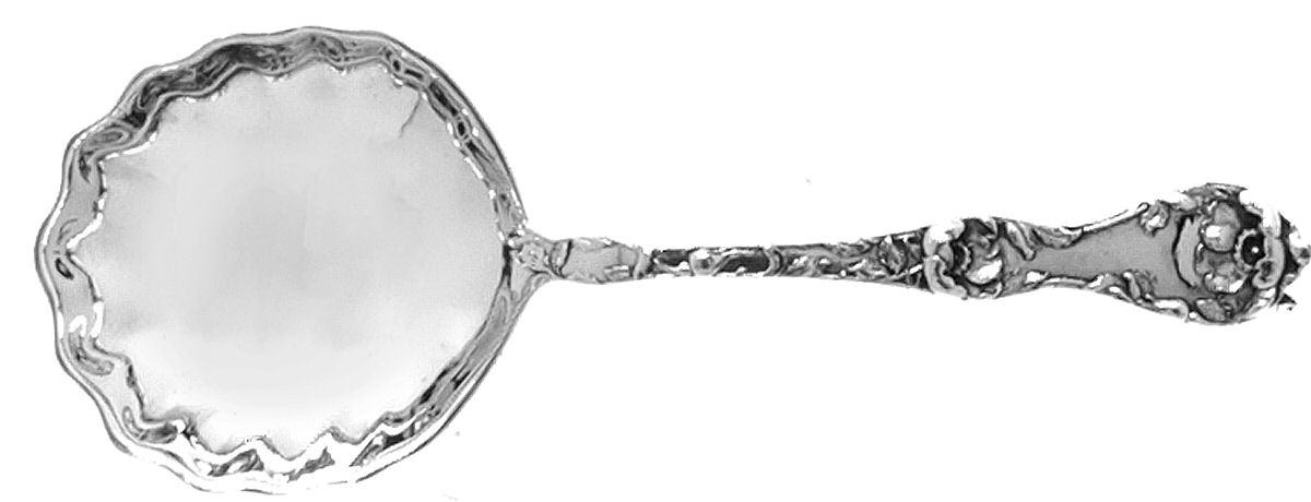 Les Cinq Fleurs (Sterling, 1900, No Monos) Solid Bon Bon Spoon by Reed & Barton-1