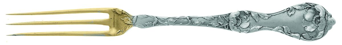 Les Cinq Fleurs (Sterling, 1900, No Monos) Individual Berry Fork by Reed & Barton-1