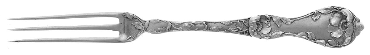 Les Cinq Fleurs (Sterling, 1900, No Monos) Individual Berry Fork by Reed & Barton-1