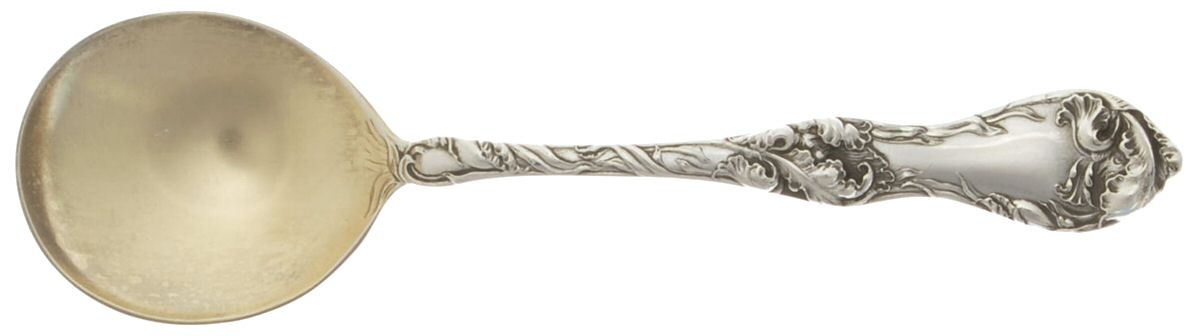 Les Cinq Fleurs (Sterling, 1900, No Monos) Round Bowl Soup Spoon (Bouillon) by Reed & Barton-1