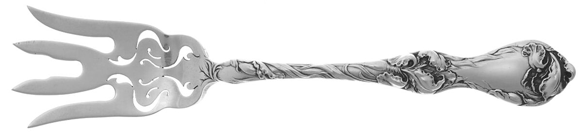 Les Cinq Fleurs (Sterling, 1900, No Monos) Large Chipped Beef Fork by Reed & Barton-1