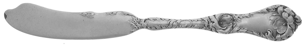 Les Cinq Fleurs (Sterling, 1900, No Monos) Flat Handle Butter Spreader by Reed & Barton-1