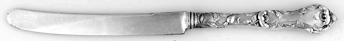 Les Cinq Fleurs (Sterling, 1900, No Monos) Orange Knife with Silverplate Blade by Reed & Barton-1