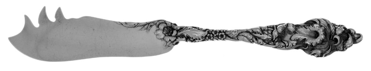 Les Six Fleurs (Sterling, 1901) Solid Serving Cheese Knife by Reed & Barton-1