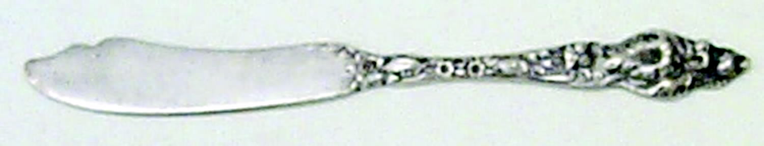 Les Six Fleurs (Sterling, 1901) Flat Handle Butter Spreader by Reed & Barton-1