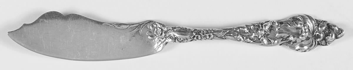 Les Six Fleurs (Sterling, 1901) Flat Handle Master Butter Knife by Reed & Barton-1