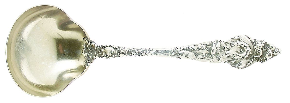 Les Six Fleurs (Sterling, 1901) Solid Gravy Ladle by Reed & Barton-1