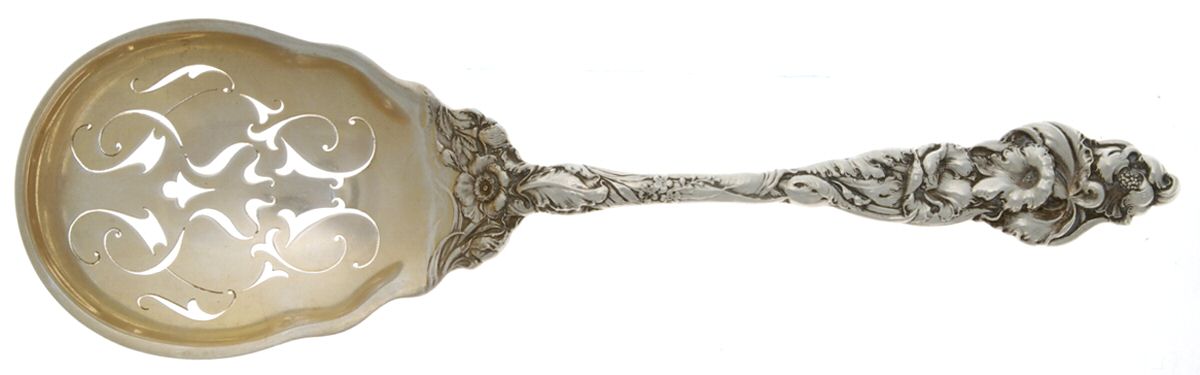 Les Six Fleurs (Sterling, 1901) Ice Serving Spoon Large by Reed & Barton-1