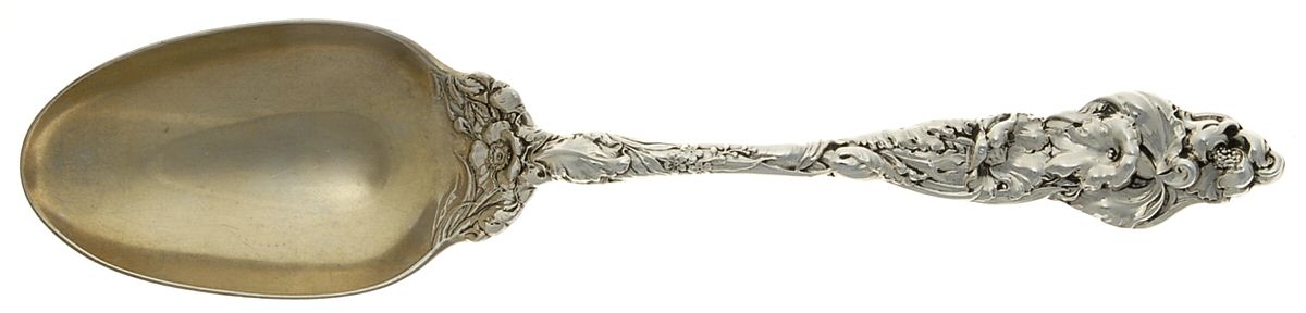Les Six Fleurs (Sterling, 1901) Solid Serving Spoon by Reed & Barton-1