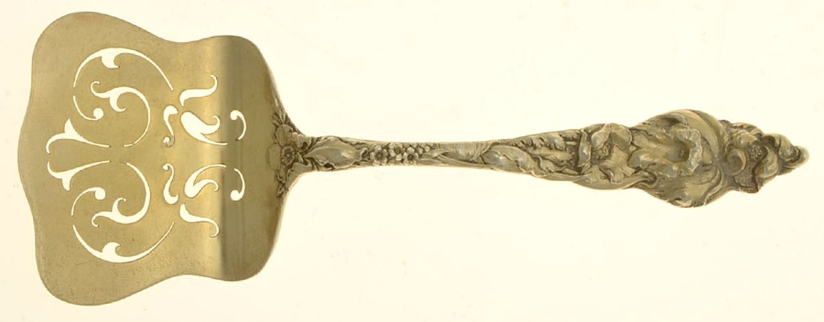 Les Six Fleurs (Sterling, 1901) Solid Flat Sardine Server by Reed & Barton-1