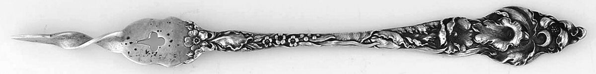Les Six Fleurs (Sterling, 1901) One Tine Butter Pick by Reed & Barton-1