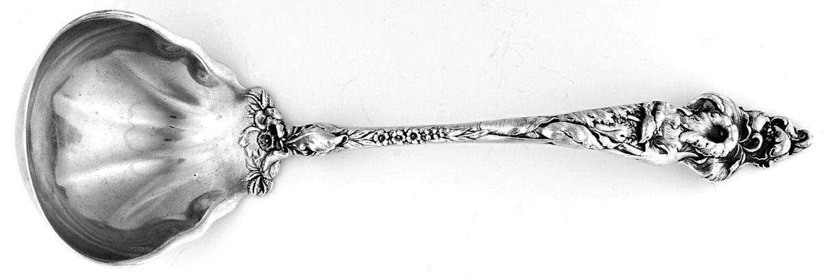 Les Six Fleurs (Sterling, 1901) Large Solid Soup Ladle by Reed & Barton-1