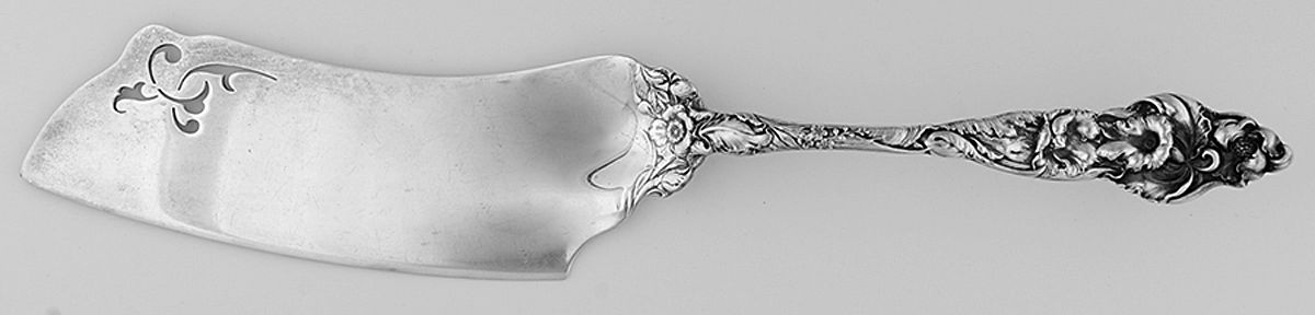 Les Six Fleurs (Sterling, 1901) Large Solid Ice Cream Slicer by Reed & Barton-1