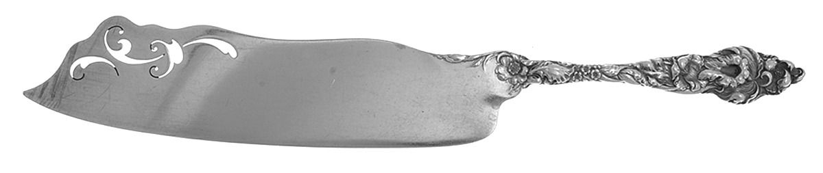 Les Six Fleurs (Sterling, 1901) Solid Ice Cream Slicer by Reed & Barton-1