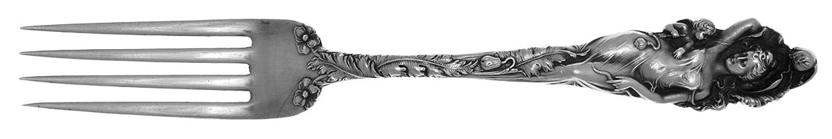 Love Disarmed (Sterling, 1899) Fork-Dessert/Luncheon-Solid Pc by Reed & Barton-1