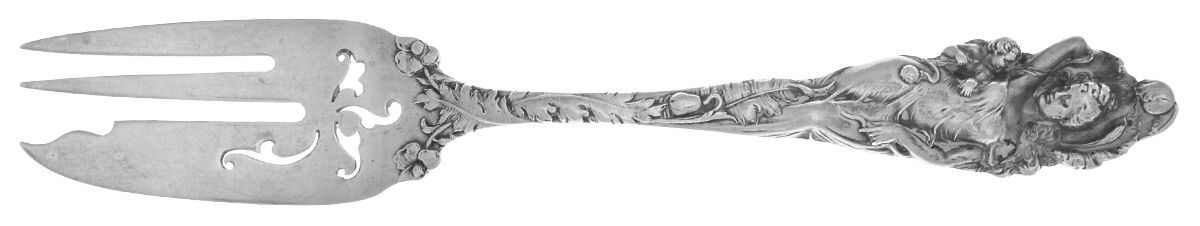 Love Disarmed (Sterling, 1899) Old Style Pickle Fork by Reed & Barton-1