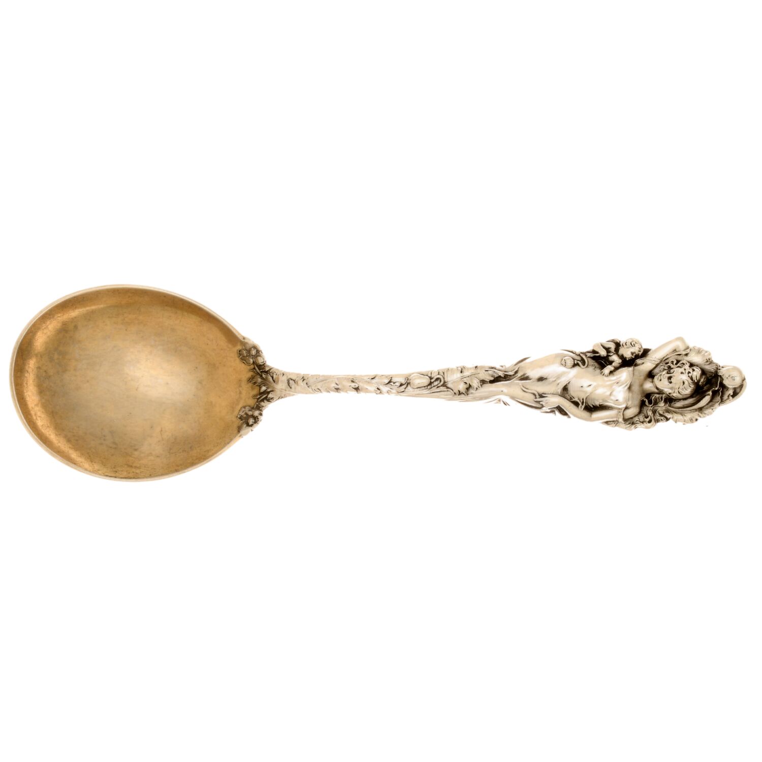 Love Disarmed (Sterling, 1899) Round Bowl Soup Spoon (Gumbo) by Reed & Barton-1