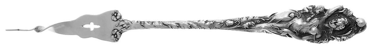 Love Disarmed (Sterling, 1899) 1 Twisted Tine Butter Pick by Reed & Barton-1