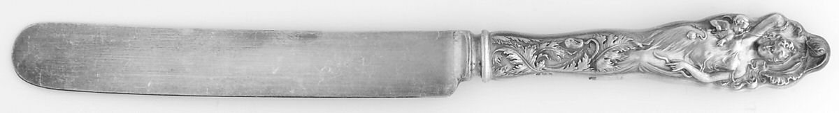 Love Disarmed (Sterling, 1899) Blunt Hollow Table Knife with Bolster by Reed & Barton-1