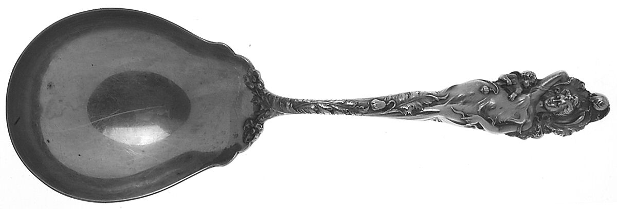 Love Disarmed (Sterling, 1899) Preserve Spoon by Reed & Barton-1