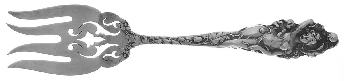 Love Disarmed (Sterling, 1899) Fork-Cold Meat/Servg-Sm/Solid by Reed & Barton-1