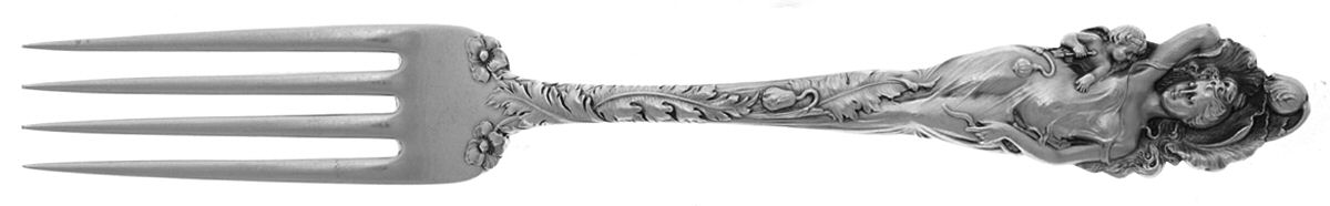 Love Disarmed (Sterling, 1899) Fork-Dessert/Luncheon-Solid Pc by Reed & Barton-1