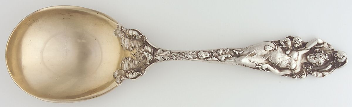 Love Disarmed (Sterling, 1899) Large Solid Berry/Casserole Spoon by Reed & Barton-1