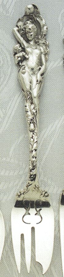 Love Disarmed (Sterling, 1899) Individual Pie Fork by Reed & Barton-1