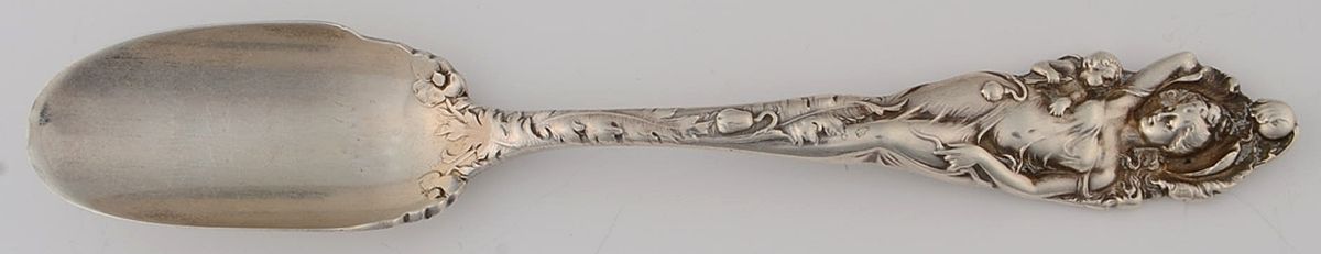 Love Disarmed (Sterling, 1899) Solid Cheese Scoop by Reed & Barton-1