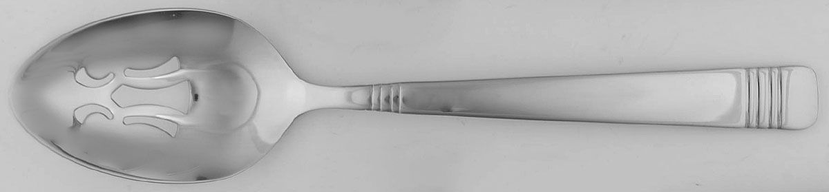 Longwood II-Longwood (Stainless) Pierced Tablespoon (Serving Spoon) by Reed & Barton-1