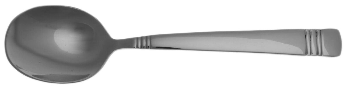 Longwood II-Longwood (Stainless) Round Bowl Soup Spoon (Cream Soup) HC by Reed & Barton-1