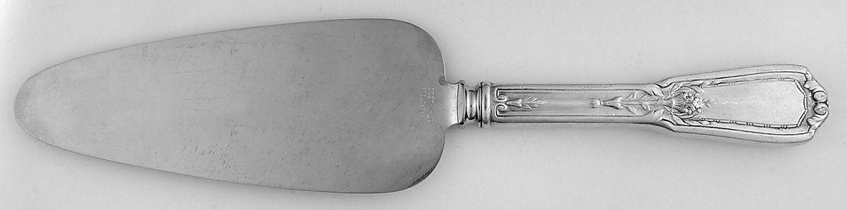Louis XVI (Silverplate, 1926) Monogram Pie Server w/Stainless Blade by Reed & Barton-1