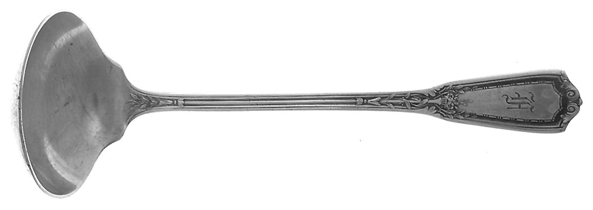 Louis XVI (Silverplate, 1926) Monogramed Solid Piece Cream Ladle by Reed & Barton-1
