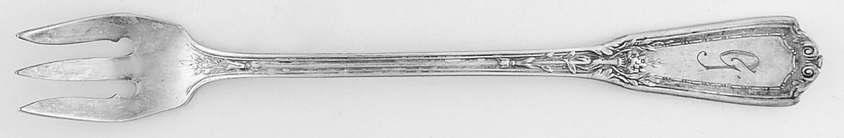Louis XVI (Silverplate, 1926) Monogram Oyster Fork by Reed & Barton-1
