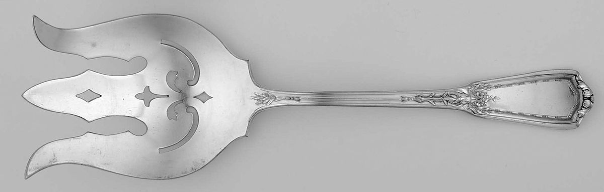 Louis XVI (Silverplate, 1926) Solid Salad Serving Fork by Reed & Barton-1