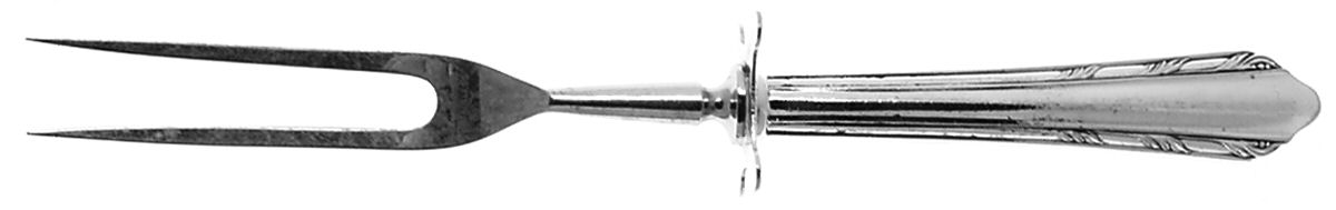 Madamoiselle (Silverplate) Large Stainless-Prong Roast Carving Fork by Reed & Barton-1