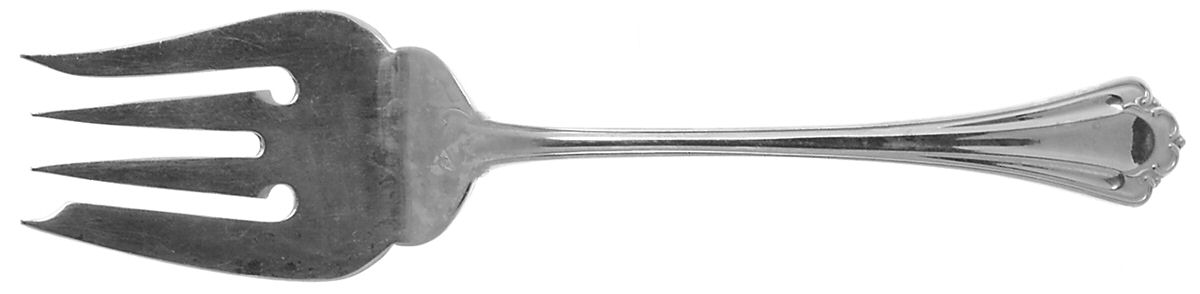 Mandolin (Stainless) Medium Solid Cold Meat Serving Fork by Reed & Barton-1