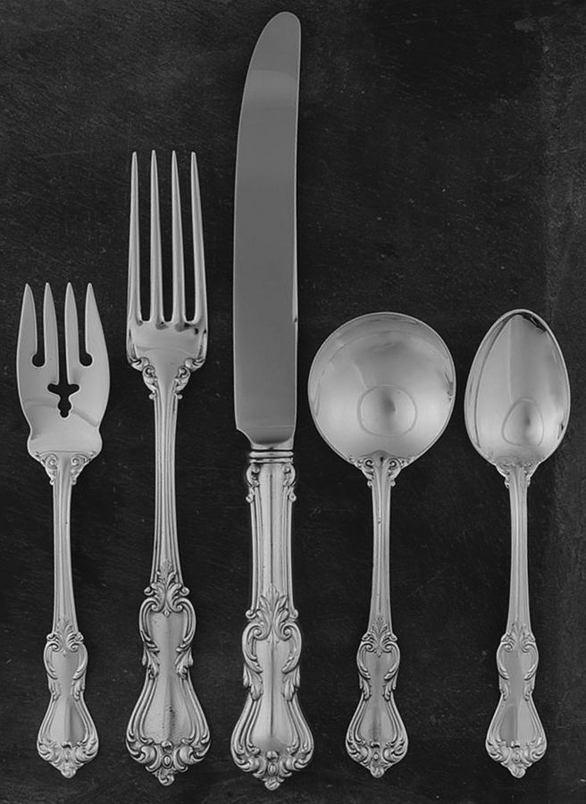 Marlborough (Sterling, 1906, No Monos) 5 Piece Dinner Size Setting by Reed & Barton-1