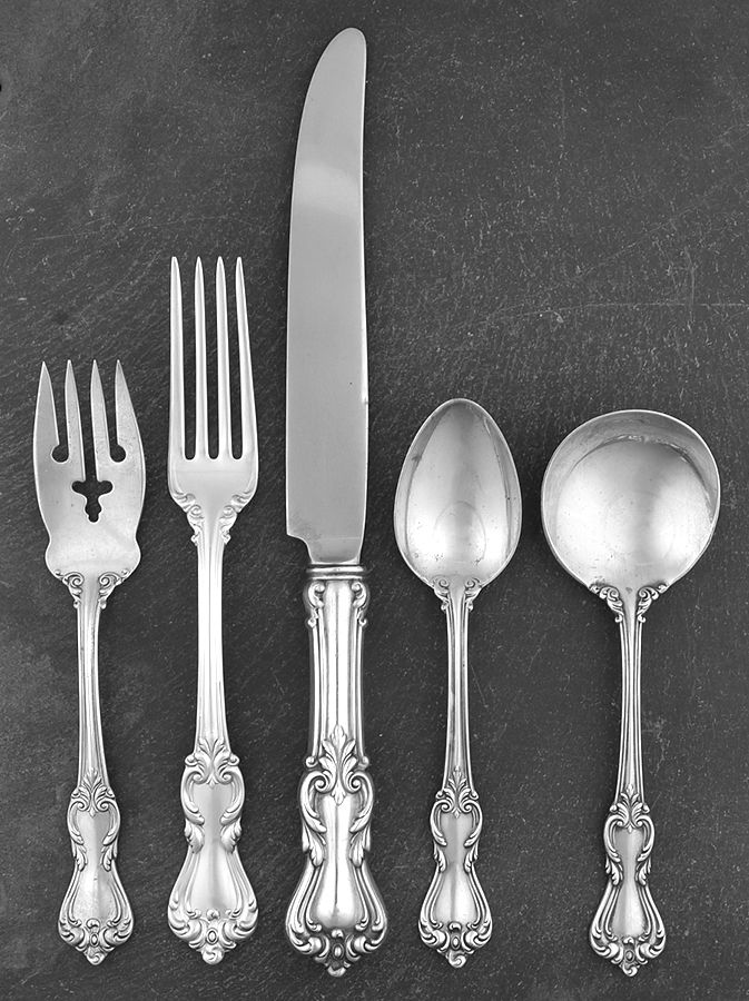 Marlborough (Sterling, 1906, No Monos) 40  Piece Estate Set by Reed & Barton-1